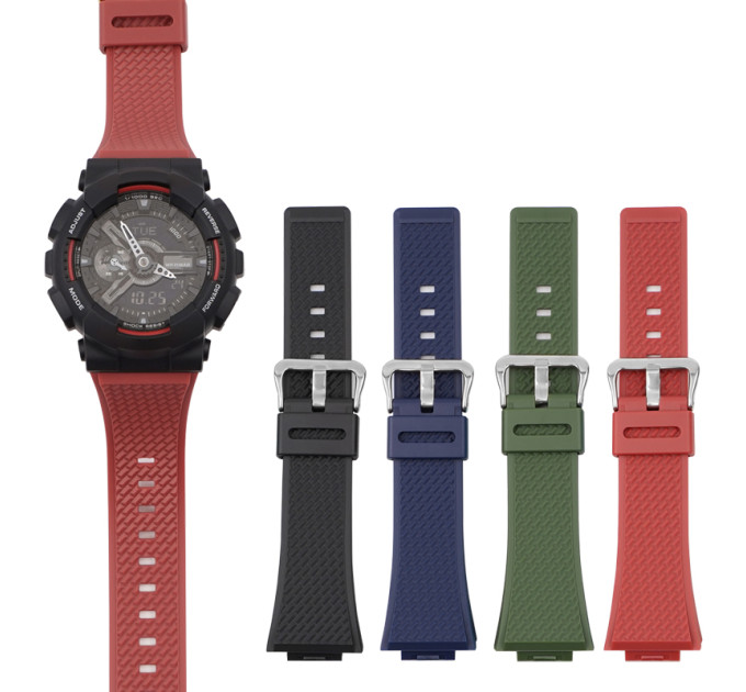 Ремінець для Casio G-Shock GA-100/110/120/200/400/700/710/800, GD-100/110/120, GAW-100G, GAL-100, LX