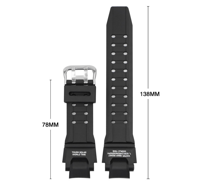 Ремінець для Casio G-Shock GW-A1000/GW-4000/GA-1000 Army Green Silver