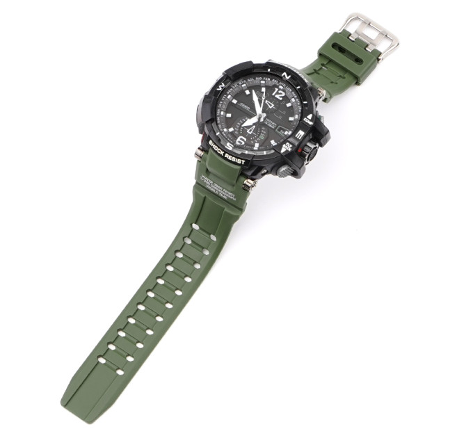 Ремінець для Casio G-Shock GW-A1000/GW-4000/GA-1000 Army Green Silver