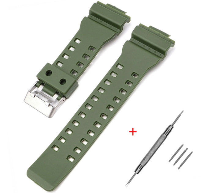 Ремінець для Casio G-Shock GA-100/110 Army Green SI