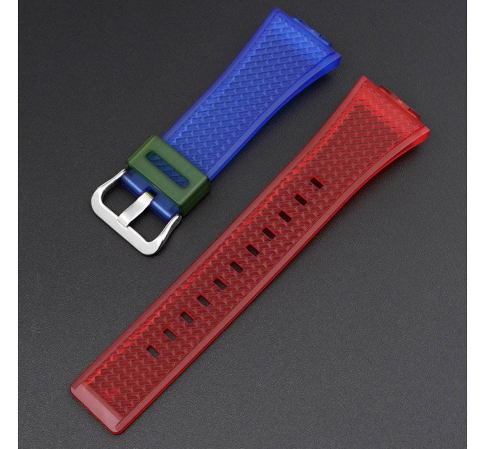 Ремінець для Casio G-Shock GA-100/110 Transl-Red-Blue SI