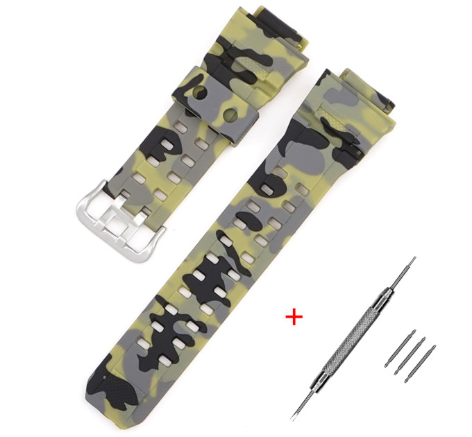 Ремінець для Casio G-Shock GW-9400/9300 Camo Green SI
