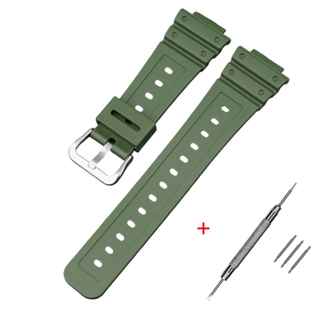 Ремешок для Casio G-Shock GA-2100/2110 Army Green SI