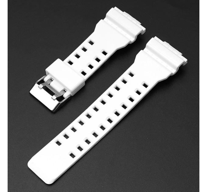 Ремінець для Casio G-Shock GA-100/110 White-Glossy SI