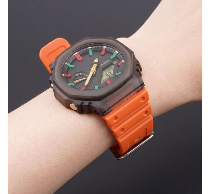 Ремешок для Casio G-Shock GA-2100/2110 Orange SI