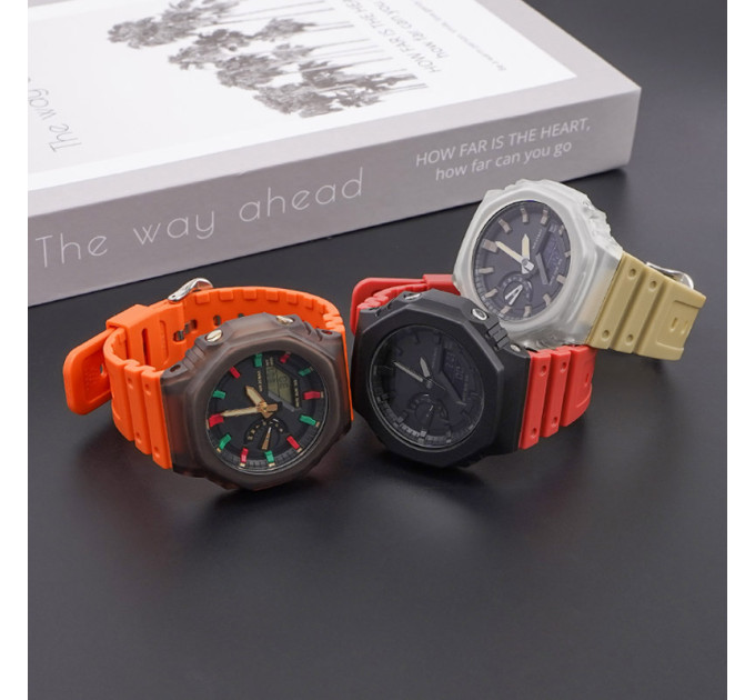 Ремешок для Casio G-Shock GA-2100/2110 Orange SI