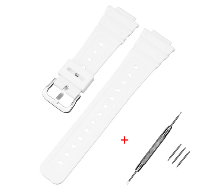 Ремешок для Casio G-Shock GA-2100/2110 White SI