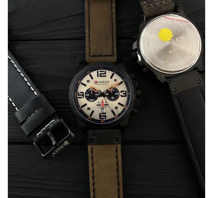 Curren 8314 Khaki-Black