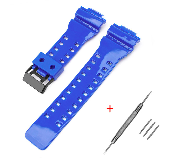 Ремінець для Casio G-Shock GA-100/110/120 Blue-Glossy BK