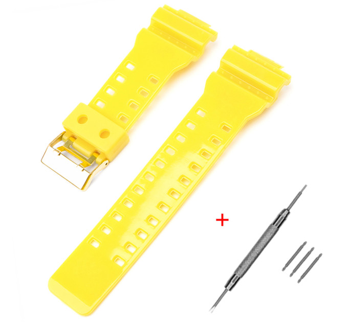 Ремінець для Casio G-Shock GA-100/110/120 Yellow-Glossy GD