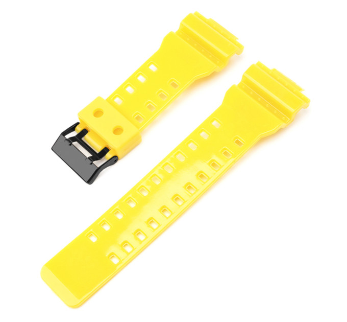Ремешок для Casio G-Shock GA-100/110/120 Yellow-Glossy BK
