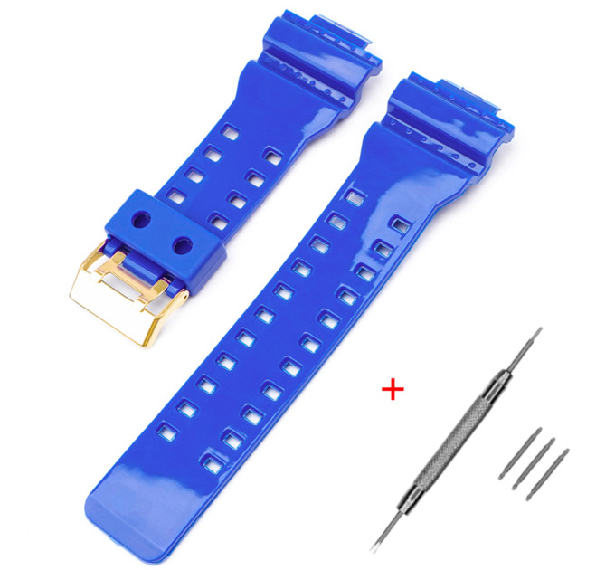 Ремешок для Casio G-Shock GA-100/110/120 Blue-Glossy GD