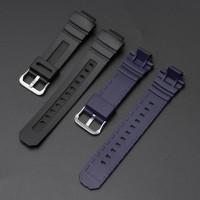 Ремінець для Casio G-Shock AW-282B/590/591/5230, AWG-M100/M101, G-7700/7710 Dark Blue Silver