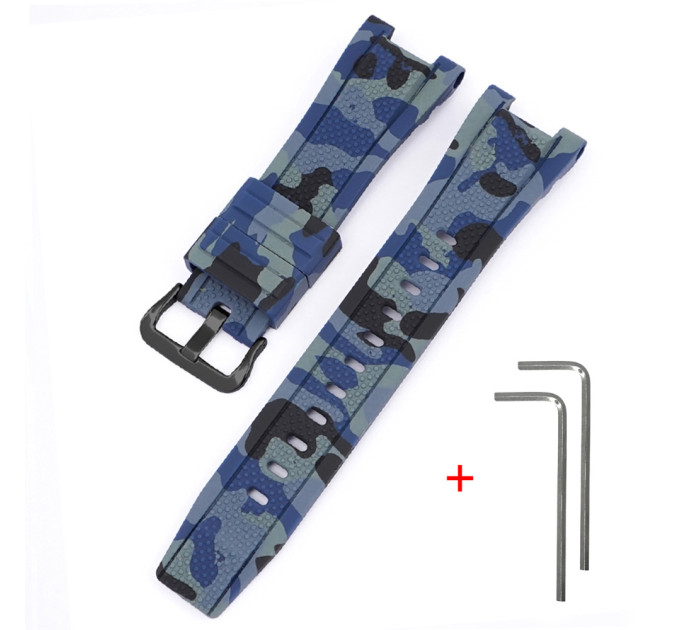 Ремінець для Casio G-Shock GST-W300 Camo Dark Blue BK