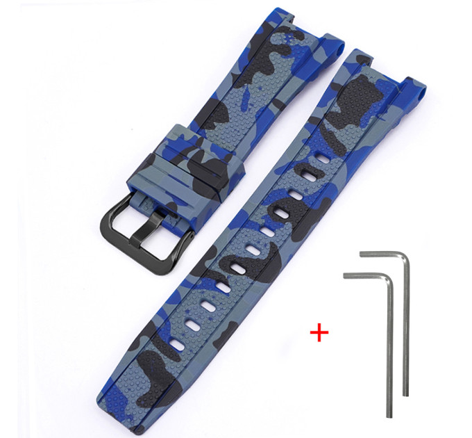 Ремешок для Casio G-Shock GST-W300 Camo Blue BK