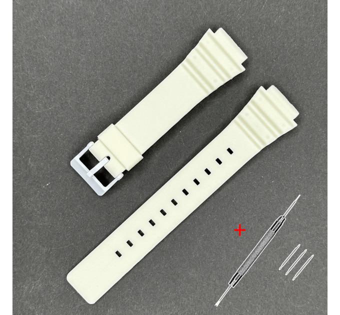 Ремінець для Casio MRW-200H 18mm White SI