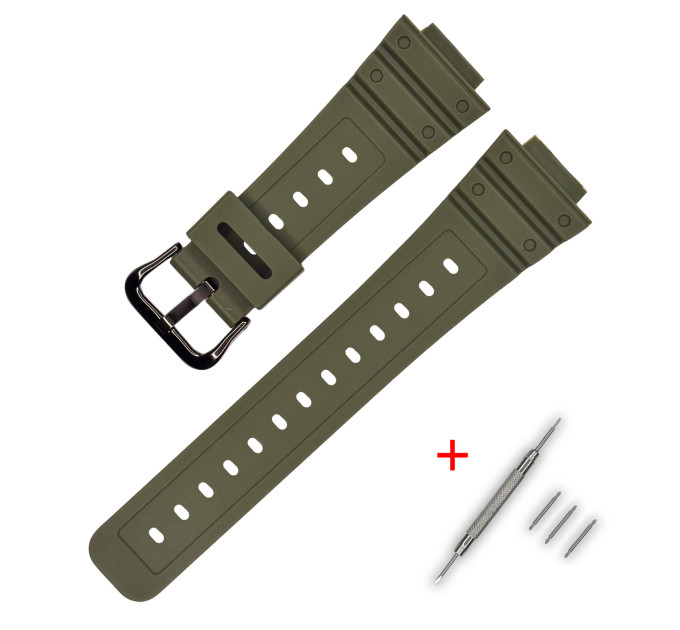 Ремінець для Casio G-Shock DW-5600 B Army Green BK