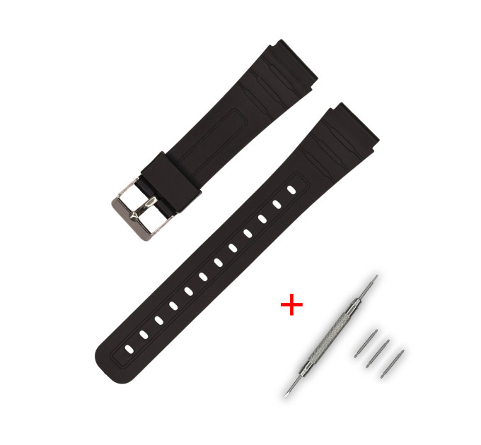Ремінець для Casio G-Shock C-type 18mm Black SI