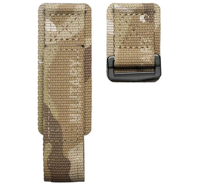Ремінець для годинника Hemsut HS131 Military nylon Velcro Camo Brown 20 mm