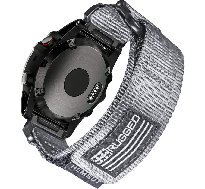 Ремінець для годинника Hemsut HGA125 Super Rugged Garmin Grey 20 mm