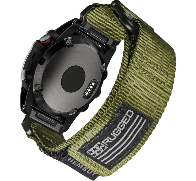 Ремінець для годинника Hemsut HGA125 Super Rugged Garmin Green 22 mm