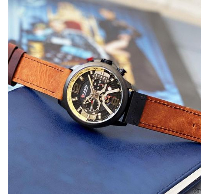 Curren 8329 Black-Brown