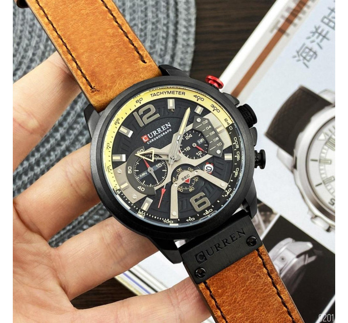Curren 8329 Black-Brown