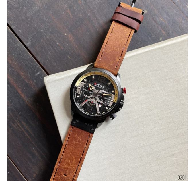 Curren 8329 Black-Brown