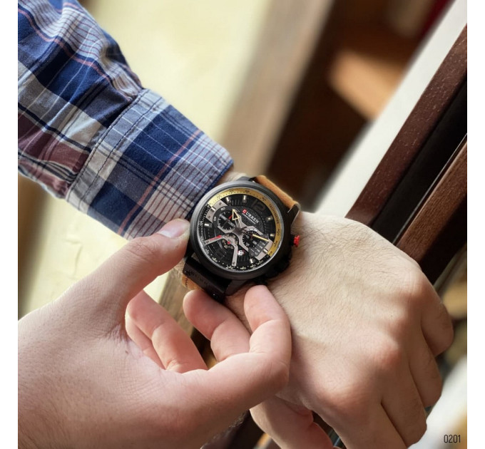 Curren 8329 Black-Brown