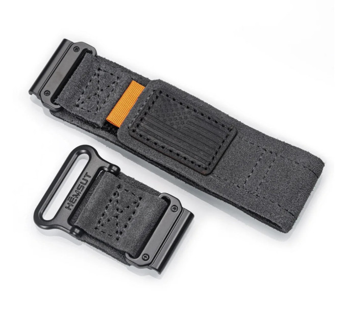 Ремінець для годинника Hemsut HGA143 Suede Leather Garmin Grey 22 mm