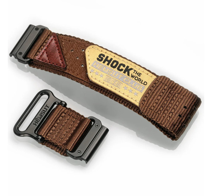 Ремінець для годинника Hemsut HGA142 Shock the world Garmin Brown 26 mm