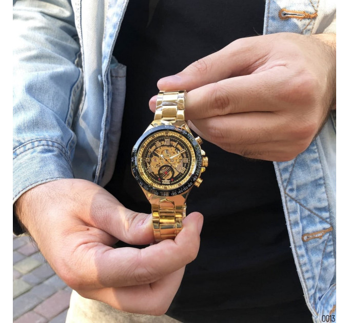 Winner 8067 Gold-Black-Black Red Cristal