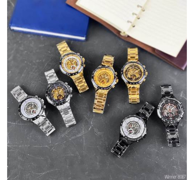 Winner 8067 Gold-Black-Black Red Cristal