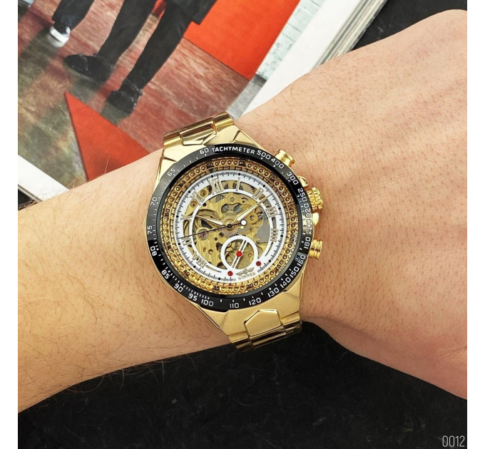 Winner 8067 Gold-Black-White Red Cristal