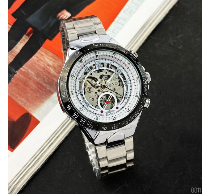 Winner 8067 Silver-Black-White Red Cristal