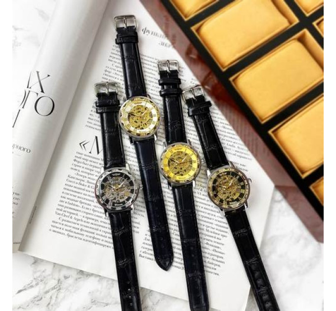 Winner 8012 Diamonds Automatic Black-Silver-Gold