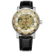 Winner 8012 Diamonds Automatic Black-Silver-Gold-White