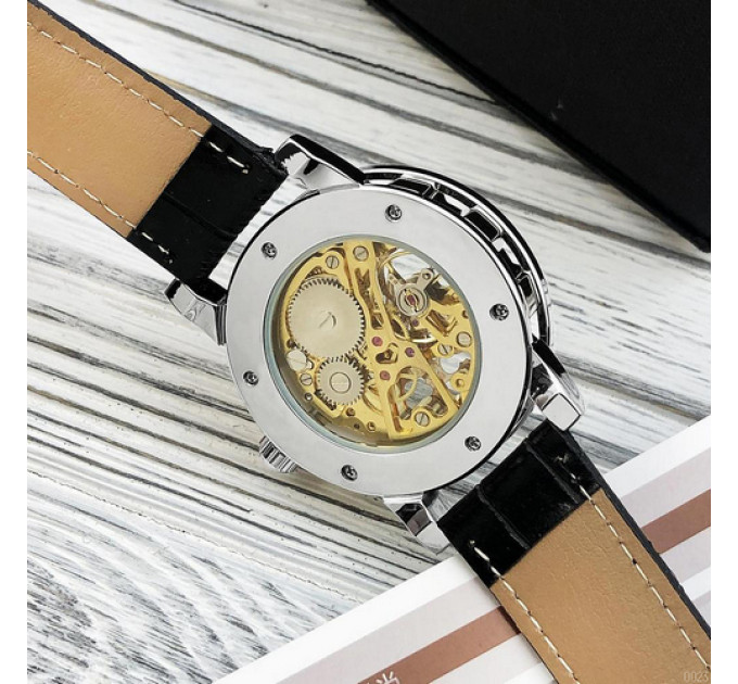 Winner 8012 Diamonds Automatic Black-Silver-Gold-White
