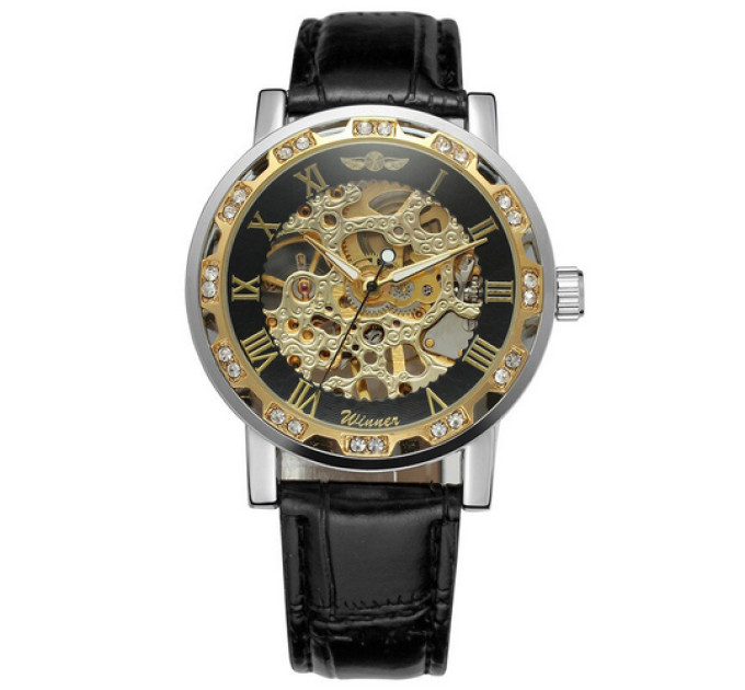 Winner 8012 Diamonds Automatic Black-Silver-Gold-Black