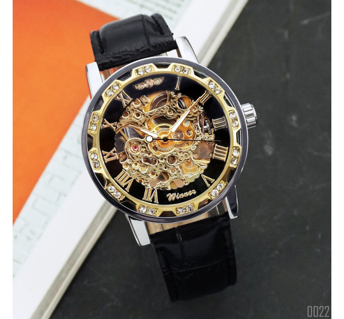 Winner 8012 Diamonds Automatic Black-Silver-Gold-Black