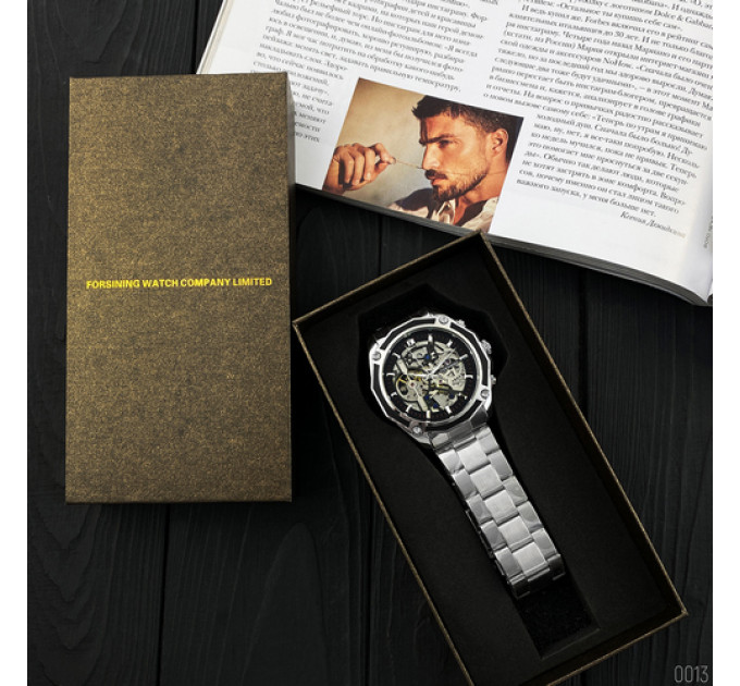 Forsining 8130 Silver-Black