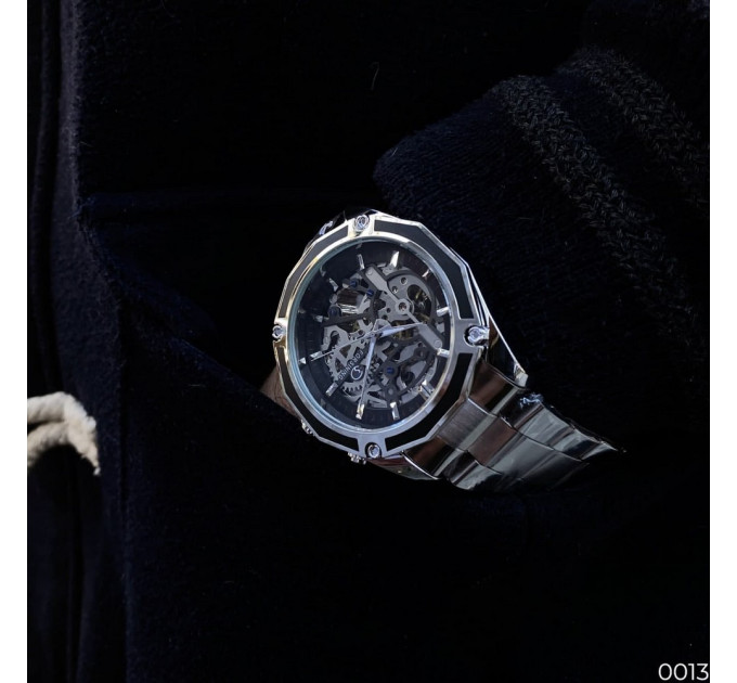 Forsining 8130 Silver-Black