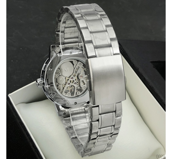 Winner 8012 Diamonds Automatic Silver-Black