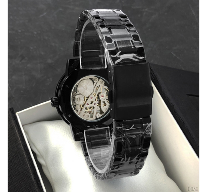 Winner 8012 Diamonds Automatic Black-Silver