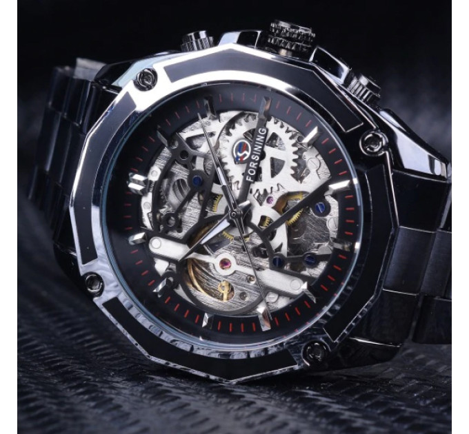 Forsining 8130 Black-Silver