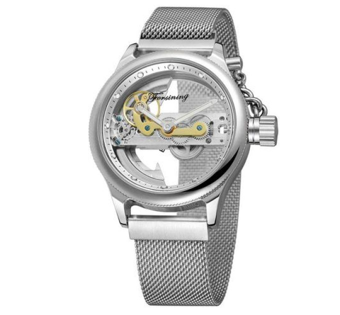 Forsining 9418 All Silver Diamonds