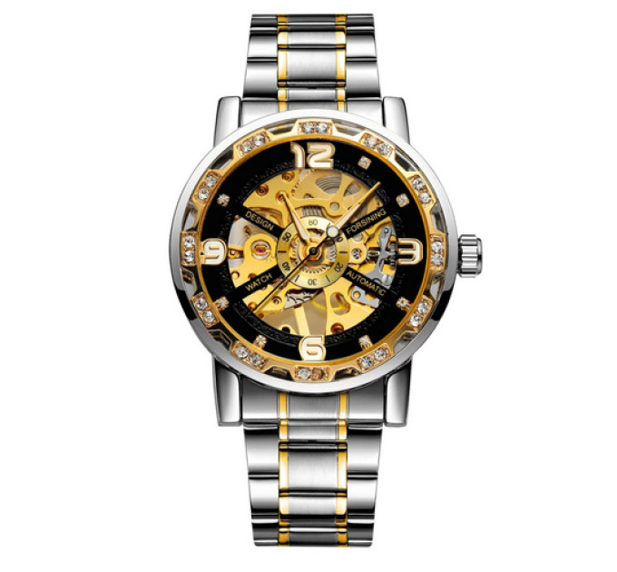 Forsining 8209 Silvr-Gold-Black
