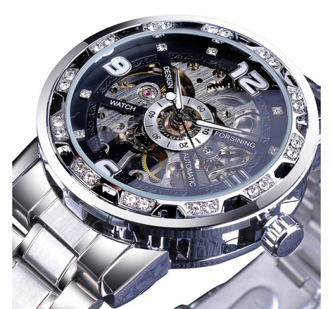 Forsining 8209 Silver-Black
