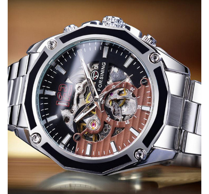 Forsining 8207 Silver-Black