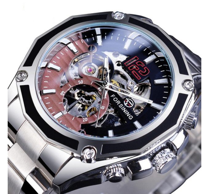 Forsining 8207 Silver-Black